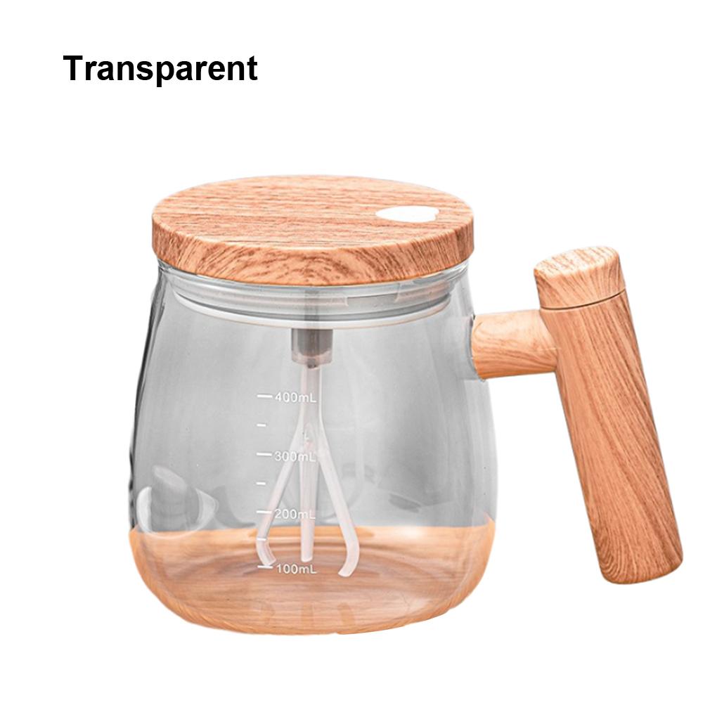 

Высокоскоростная кружка для смешивания 400 мл, саморазмешивающаяся кофейная чашка, электрическая кружка для смешивания, стеклянная автоматическая электрическая чашка для смешивания протеинового порошка 400ML