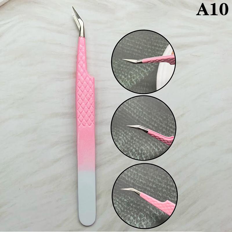 1 Stück Wimpernpinzette Edelstahl Für Wimpernverlängerung Make-up-Werkzeuge Nagelkunst-Zubehör Strassstein-Picker-Werkzeuge