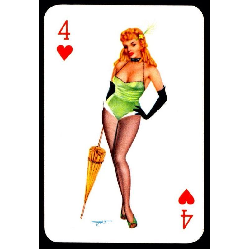 Custom Aluminum Tin Sign Art - Vintage Playing Cards and Women Wall Decor