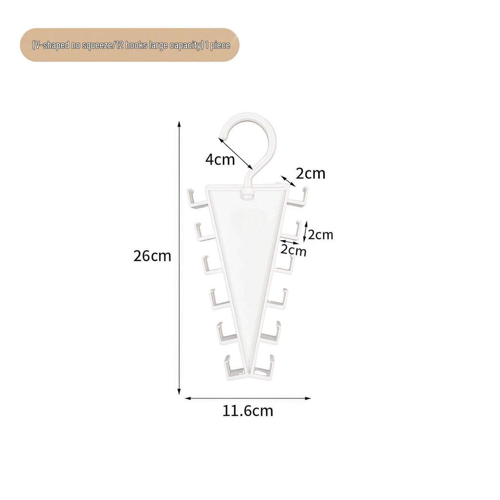 V-Shaped Dual-Sided Hanger & Storage Rack for Clothes, Belts, and Scarves