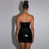 Women's Clothing, Shiny Face, Sexy Strapless Back, Waist-packing and Hip-packing Dress Outfit for Women