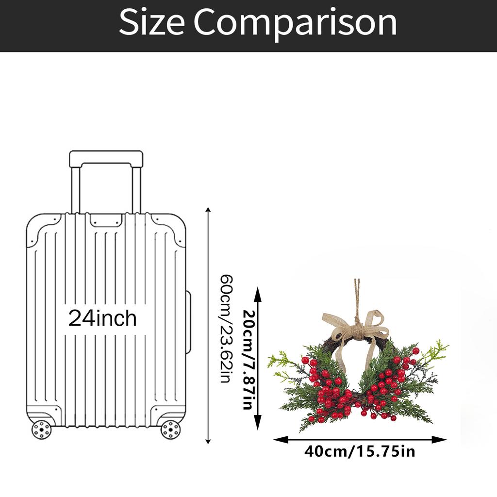 Simulation Heart-shaped Soft Rubber Ring Garland Pendant Christmas Holiday Outdoor Decoration