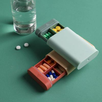 Mini Kleine Tragbare Reise Vitaminbox Pillendosen Behälter Organizer Aufbewahrung Tablette 7 Tage 6 Fächer Medikamentenaufbewahrungsbox