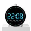 3D LED Wall Clock, Black, Remote-Controlled, Korean Style, Can Hang or Stand.