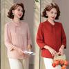 Mom's 2026 Chinese-Style Seven-Sleeve Loose Top - Stylish Spring/Summer Wear for Middle-Aged and Elderly Women