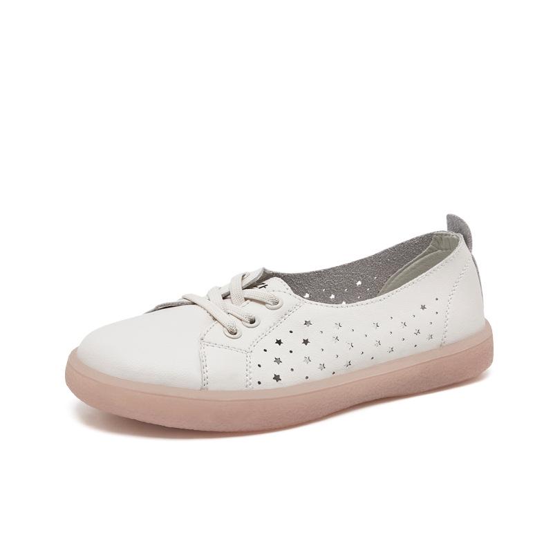 ZHR Women's 2023 Lightweight White Casual Flat Shoes - Trendy, Versatile, Jelly Bottom