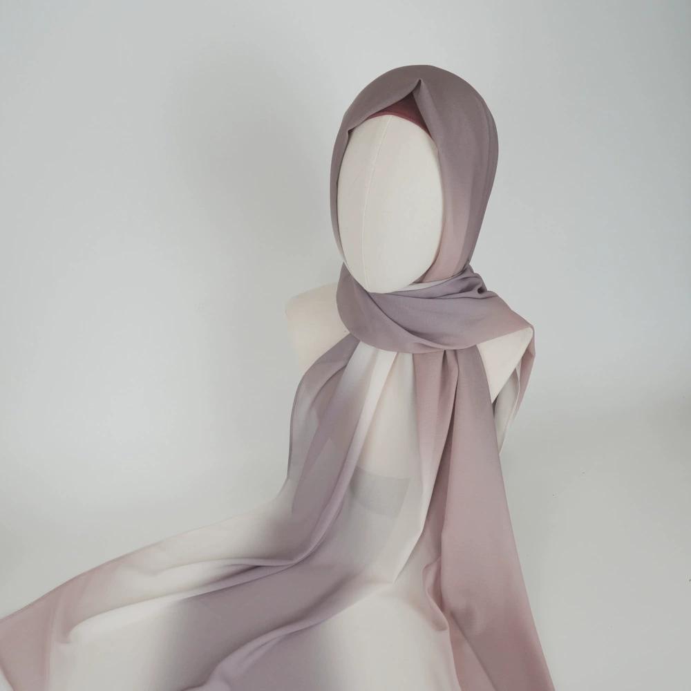 New Gradient Tie-dye Chiffon Hijab Scarf Headscarf Turbans for Women Chiffon Hijabs For Woman Shawls Headband Wrap Head Scarves