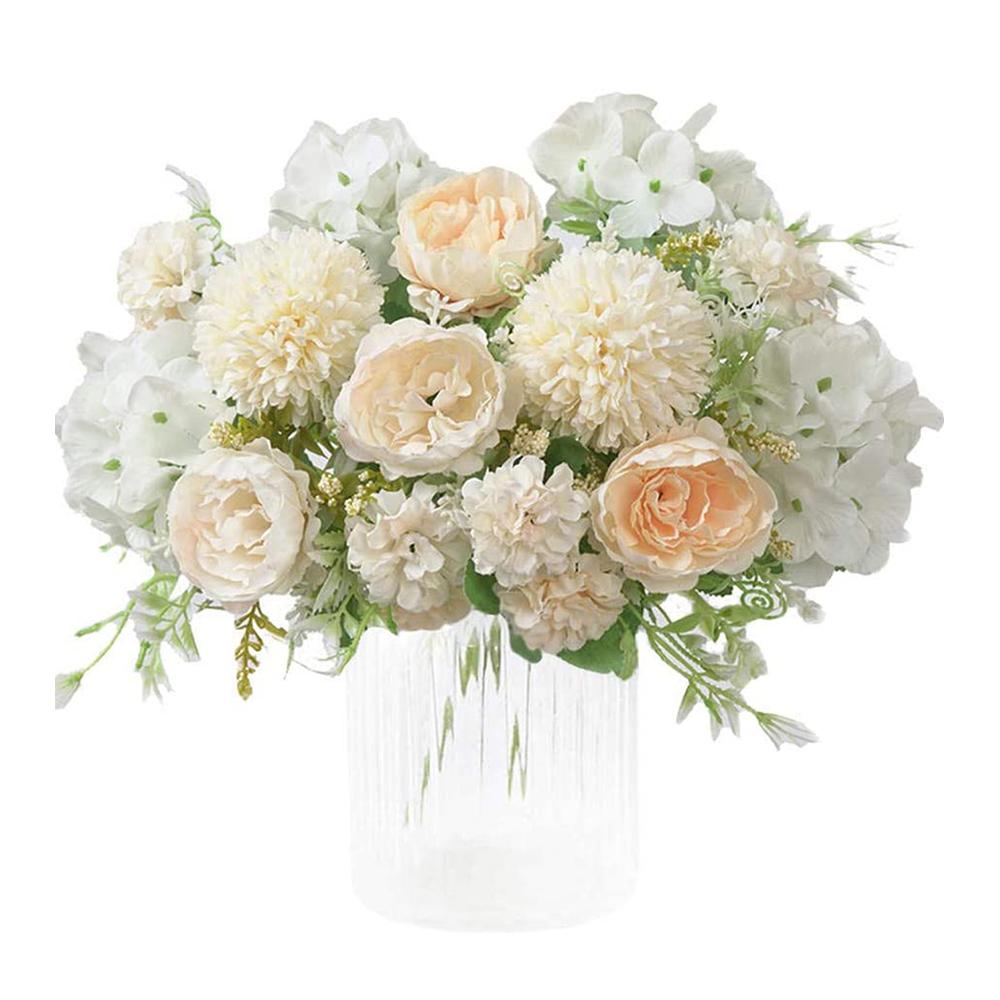 1PC Fleurs Artificielles Hortensia en Soie Pas Cher Décorations de Noël pour Maison Jardin Fête Mariage Accessoires de Mariée Pivoine Artificielle