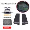 For Tesla Model X 2024 Front Rear Shield Glass Roof Sunshade Skylight Mesh Net Sunroof Blind Shading ModelX Sun Shades Visor