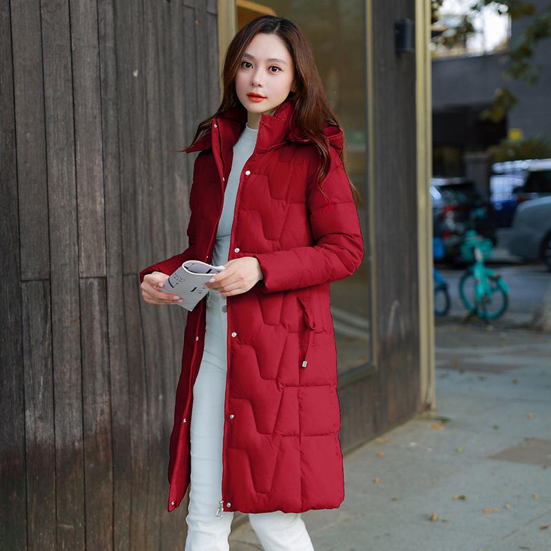 Women's Slim Fit Mid-Length Down Cotton Jacket - 2025 Fashionable Thickened Winter Coat