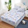 Cute Cartoon Cat Pattern Bed Hat Four-Piece Bedding Set Bedroom Dormitory Bedding Decoration