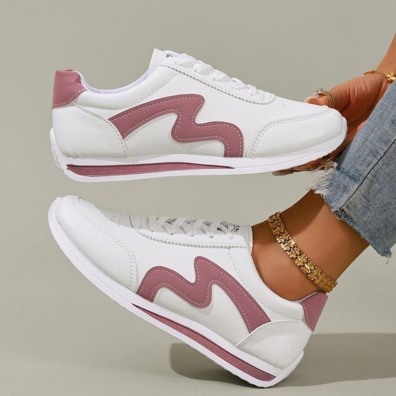 New Popular Student Women's Shoes White Sneakers Support Multiple in Stock Synthetic Inner Material PU Shoe Upper Rubber Outsole