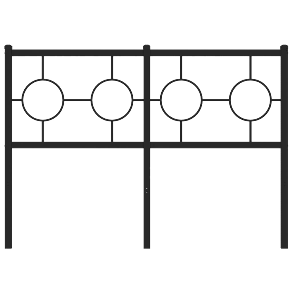 Replacement Headboard Metal Black 120 Cm