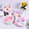 Trendy Big Eyed Unicorn Plush Crossbody Bag Stylish Round Shoulder Pouch
