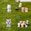 Stylish Mini Resin Dog Dolls 12 Style Ornaments Bringing Joyful Touch To Your Garden Spaces
