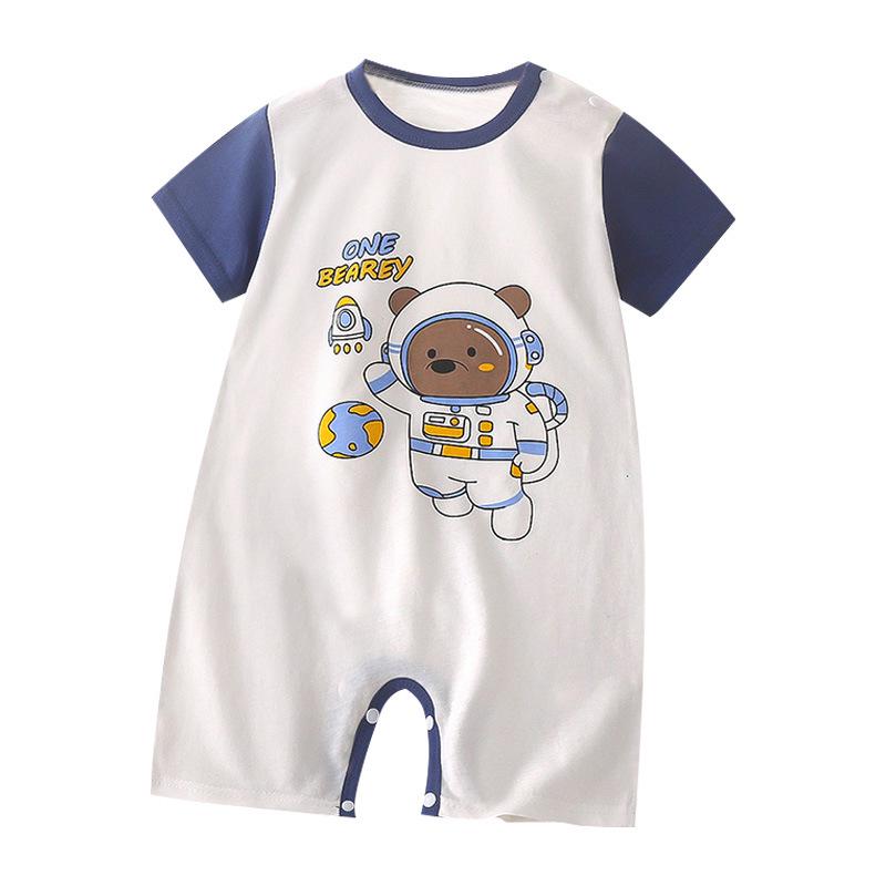 Baby Summer Cotton Romper - Short-Sleeved Onesie for Newborn Girls and Boys