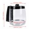 Carafa de cafea de înlocuire 12 căni, Capacitate 1.8L, Sticlă Antiexplozie Rezistentă la Căldură, Vas pentru Cafetieră