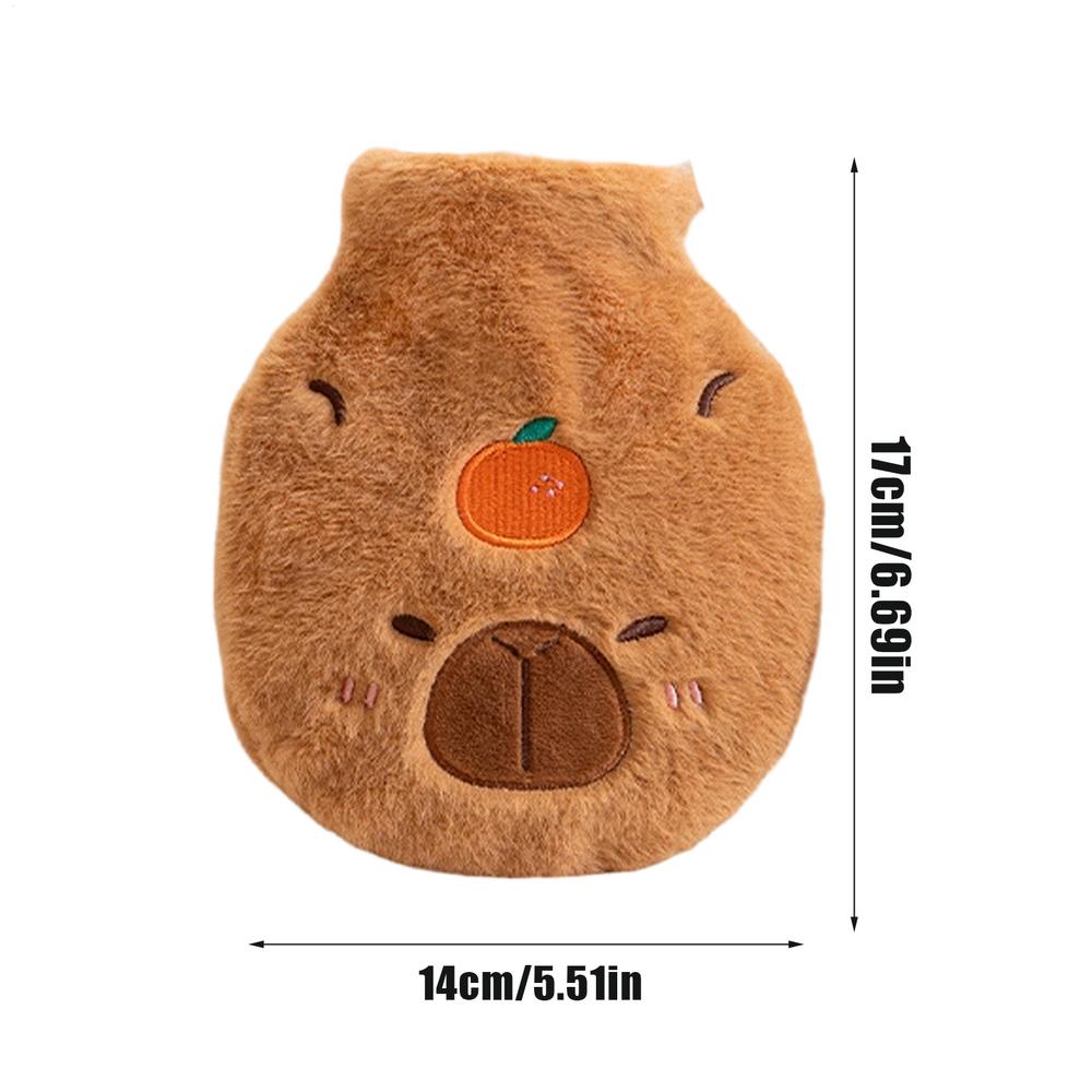 

Fuzzy Hot Water Bottle Capybara Warming Supplies Hot Water Bag For Patients Elderly Students Athletes Office Car Sofa Bed