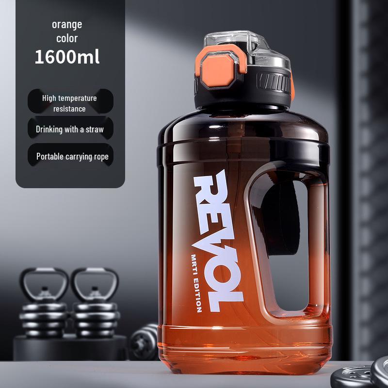 Large Capacity Portable Plastic Water Cup with Straw for Summer Sports