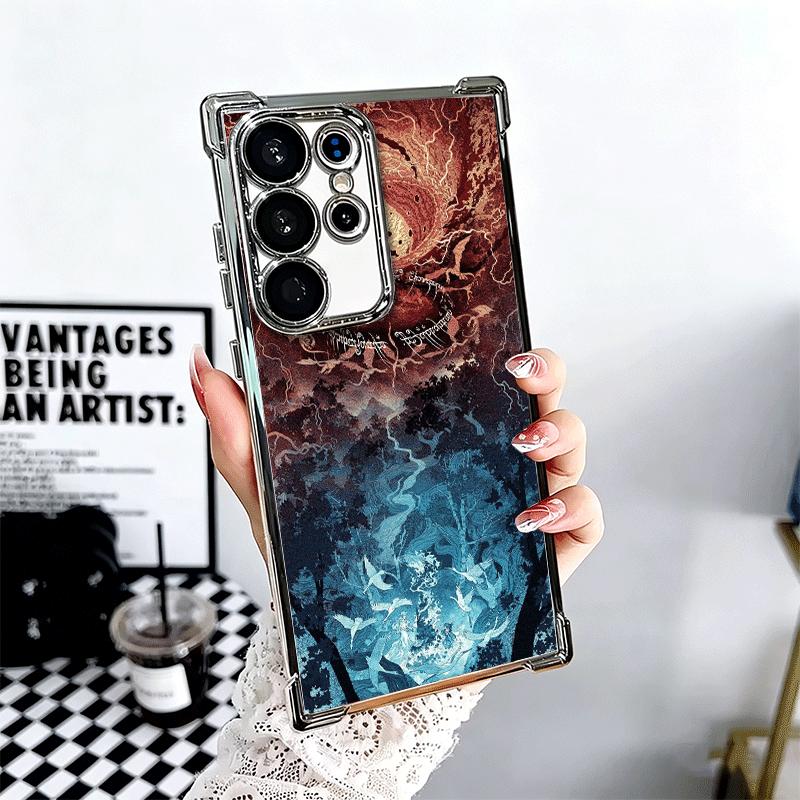 

The L-Lord of The R-Rings Soft Phone Case For Samsung Galaxy S26 Ultra S25 Edge S24 FE S23 Plus S22 S21 + S20 Plating Anti-Fall Samsung S21 FE
