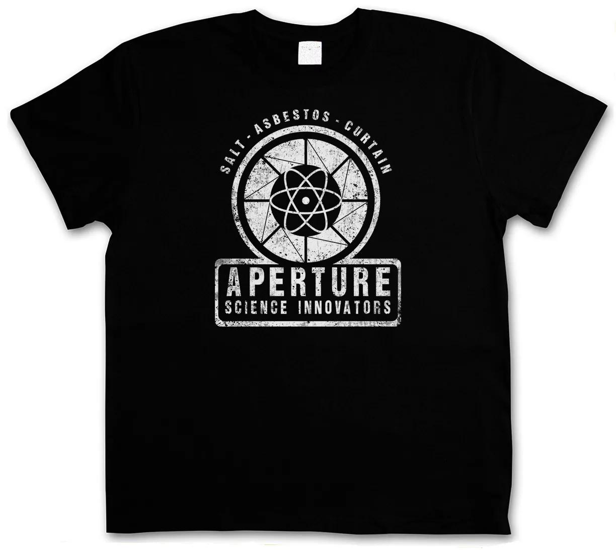 

VINTAGE APERTURE SCIENCE INNOVATORS T-SHIRT Laboratories Game Portal T-Shirt Short Sleeve Shirt Men Women Crew Neck Cotton Tee S