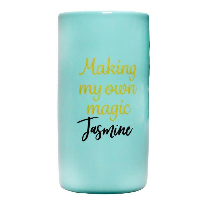 Vase - half moon bay - vadc04 - disney aladdin - jasmin - rond - bleu