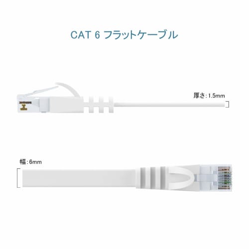 LAN Cable 3m CAT6 Flat Category 6 RJ45 Ethernet Cable Lan Cable 3m Flat Cable Soft Rankable Nail Break Prevention Compatible with Modem Router PS3 PS4