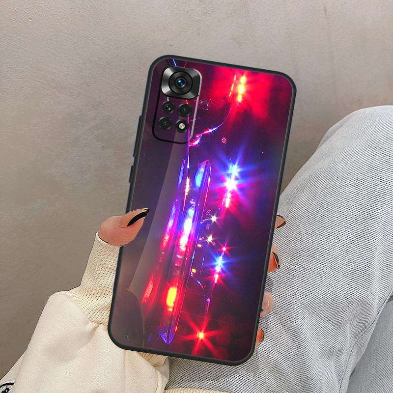 Police Cars Light At Night For Xiaomi Redmi Note 14 10 11 12 13 15 Pro Plus Case Cover For Redmi 15 15C 14C 10C 12C 13C