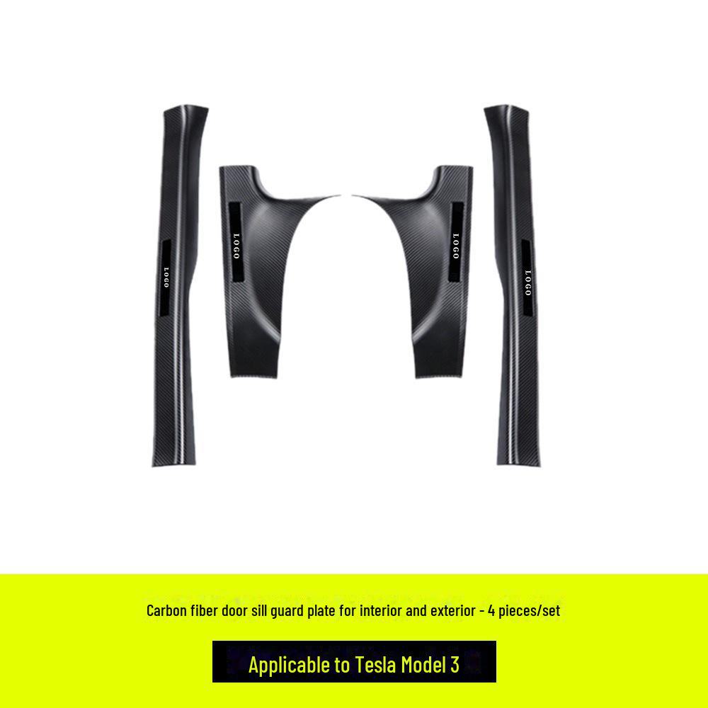 Banda de protecție a pragului Tesla Model 3/Y pentru accesorii modificate