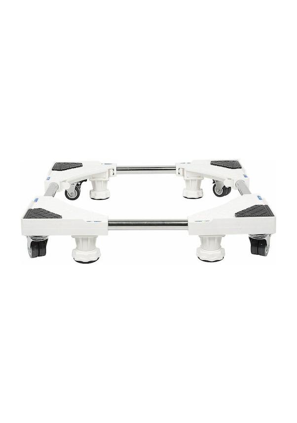 Mufunye Washing Machine Stand Refrigerator/Washing Machine/Dryer Base Adjustable Length 47cm69cm Support Load 150kg Noise Reduction Effect Black Whit