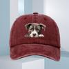 Cute Dog Printed Baseball Cap, Adjustable Duckbill Cap for Men and Women, Suitable for Outdoor Vacations and Leisure Occasions
