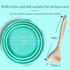 Food Grade Silicone Pet Food Can Lid Reusable Dishwasher Safe Silicone Sealer Cover BPA Free 2 in 1 Lid Spoon