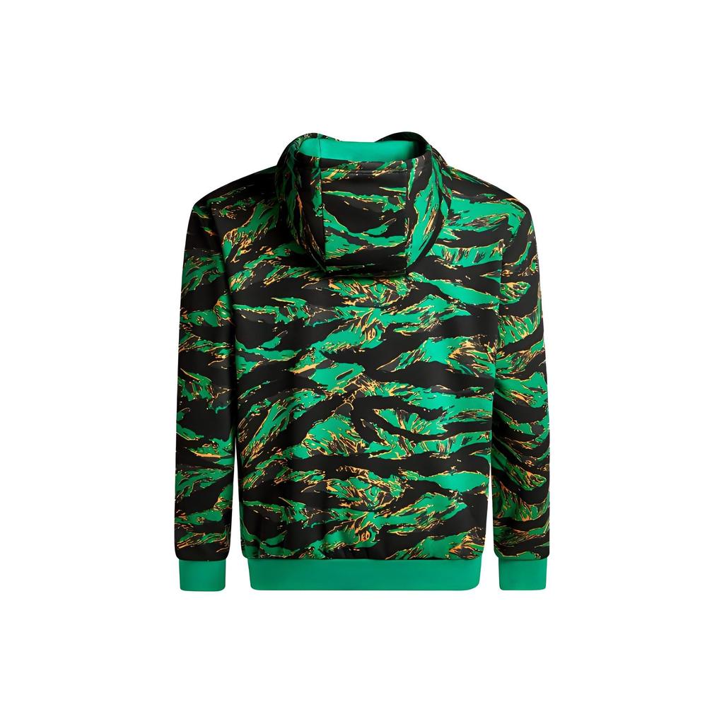 Adidas Neo Graphic Print Drawstring Hoodie Sweatshirt With Long Sleeves Unisex Tops Smoke-Green IQ0932