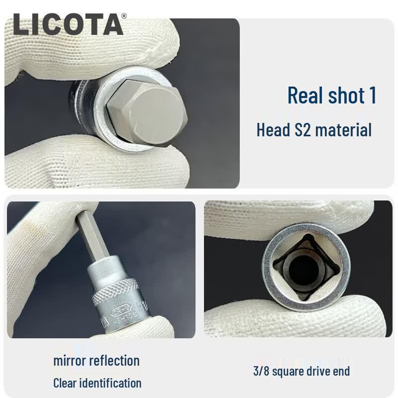 LICOTA 3/8-Zoll Sechskant Bit Englische Stecknuss