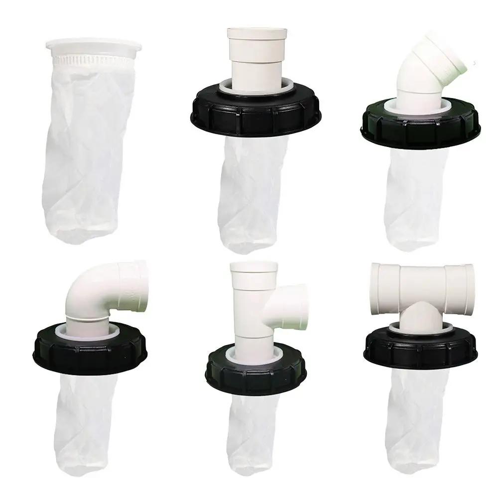 163mm IBC Ton Drum Fittings Plastic Cap T-shaped/Straight Head/Elbow/Vertical with Filter Screw Rainwater Filter Cover Washable