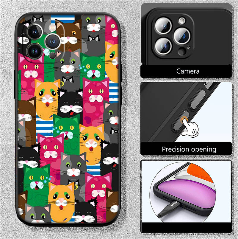 MH30 Cat Kitten Meow Phone Shell Case for iPhone 7 8 11 12 13 14 15 16 17 16E XS Pro Max XR X SE Air