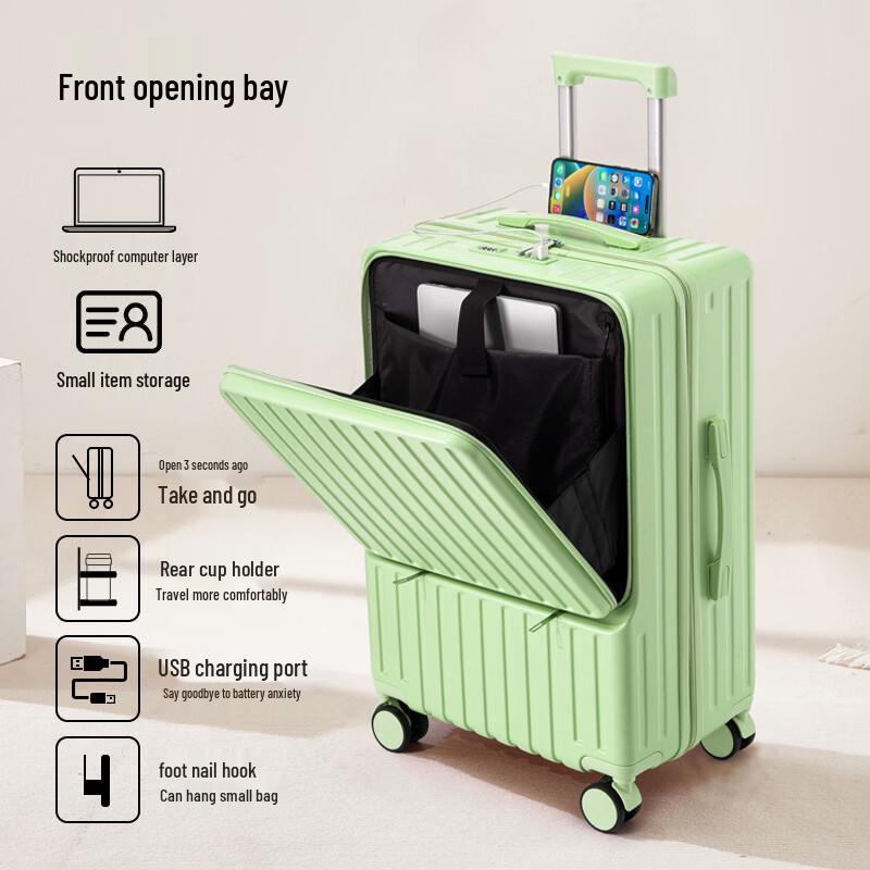 JOURHEY SHI Front Opening Multi-functional Luggage 20 inch