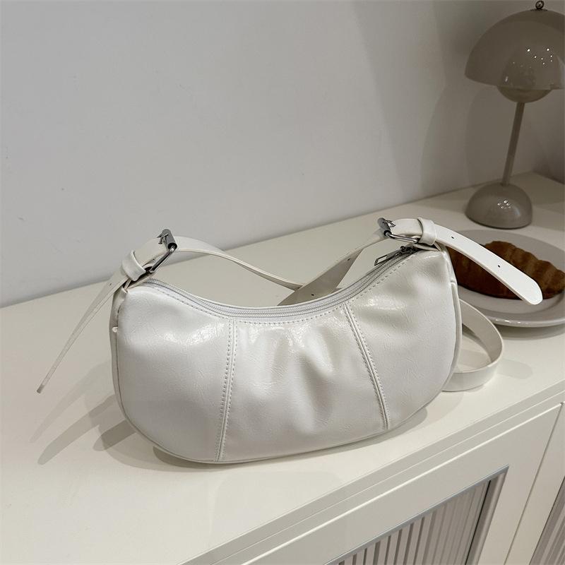 Women Bag Fashion Crossbody Shoulder Bag Vintage Dumpling Hobo Armpit Bag PU Leather Messenger Bag for Daily Use