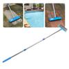30cm Hvy Duty Steel Wire Broom Stainless Steel Telescopic Handle Outdoor Floor Scrub Brush