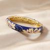 Floral Enamel Openwork Filigree Accessory Bracelet