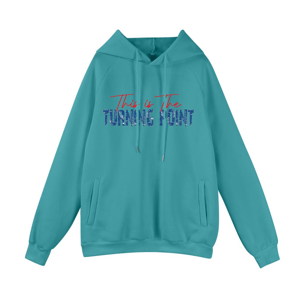 Men's Raglan Long Sleeve Hooded Sweatshirt