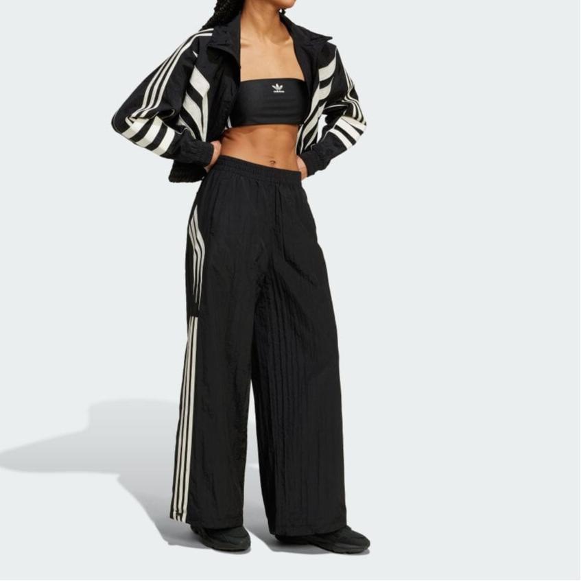 Adidas Originals Cutline Spliced Casual Comfortable Zipper Retro Sports Stand Collar Jacket Women Jacket Black IW5511
