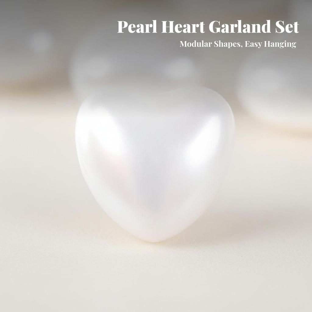 15 Pieces Heart Ornament with Fishing Line Glossy for Weddings, DIY Decorators