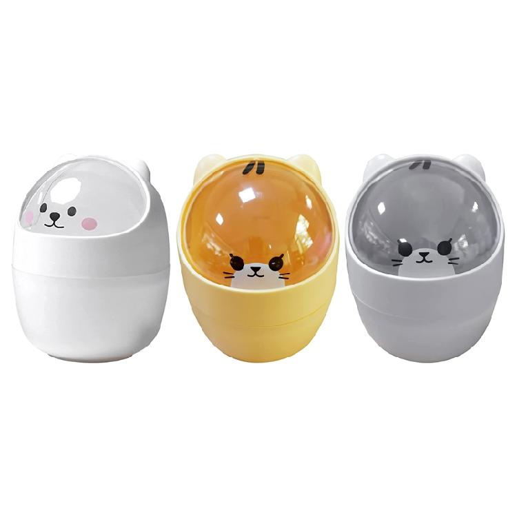 Plastic Desktop Trash Bin Children Students Multifunctional Pen Holder