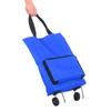 Foldable Shopping Trolley Bag with Wheels Collapsible Shopping Cart Reusable Foldable Grocery Bags Travel Bag Green