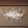 Koreansk Stil Blommig Hårkam Vattenpärla Silkesblomma Elegant Hårnål För Kvinnor Flickor Bröllop Metall Smycken Håraccessoarer