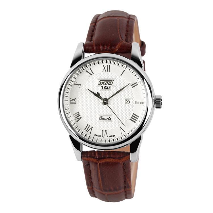 Shikemei Men's Casual Business Watch - Handsome, Elegant, Trendy, Waterproof with Single Calendar; Ideal for Men and Couples.