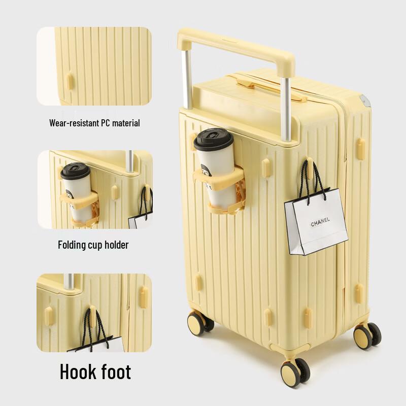 XIAOYAN Wide Handle Trolley Suitcase 20 inch
