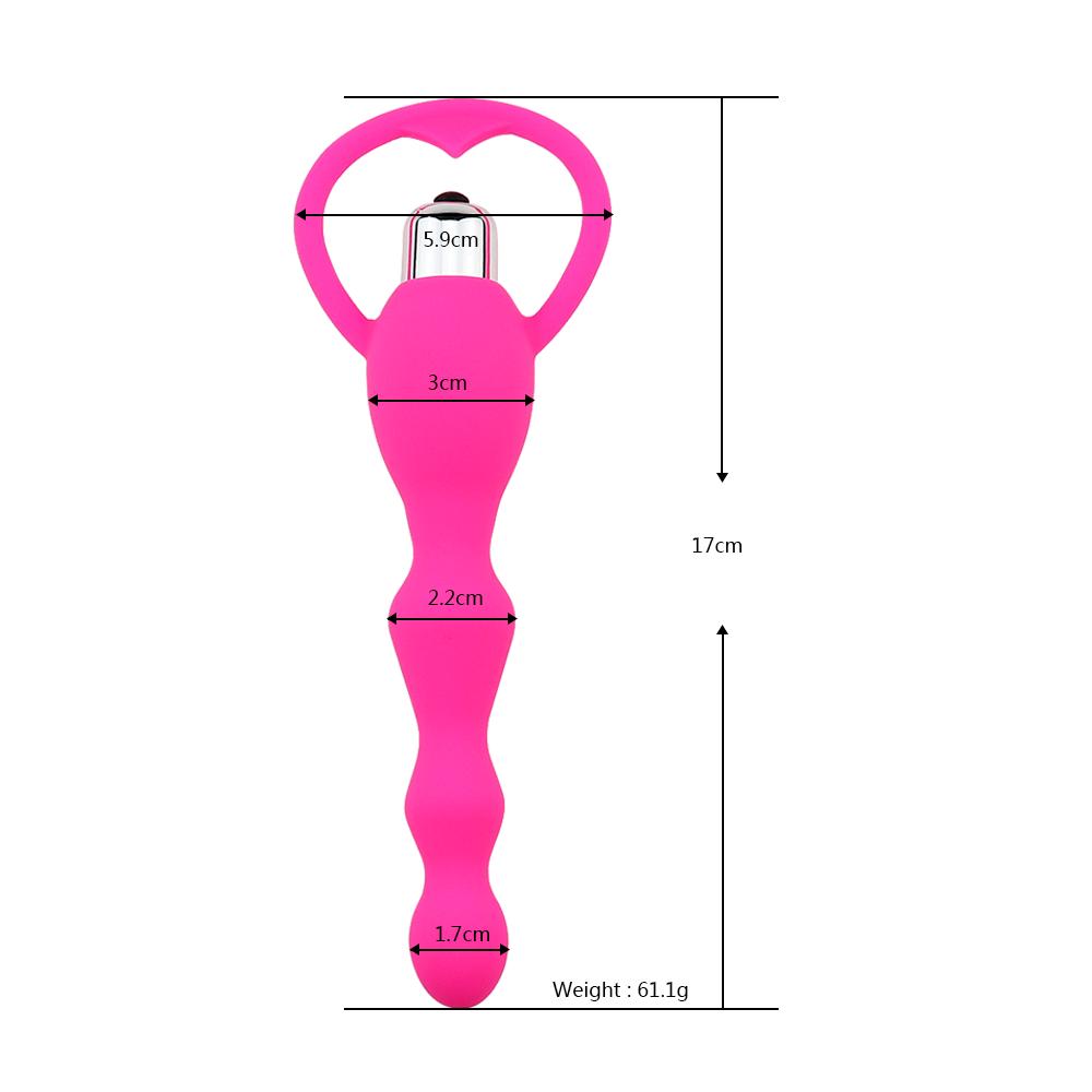 Vibrating Protaste Massager Anal Beads Vibrator Butt Plug Sex Toy for Men Women Silicone Anales Trainer Fun Toys for Beginners