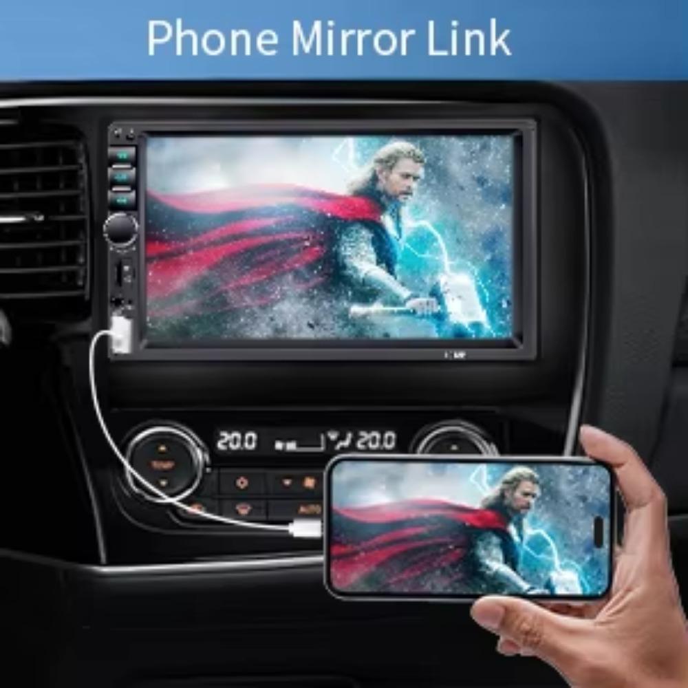 Universal 2 Din 7 Polegadas Tela Sensível Ao Toque Estéreo Auto Rádio Multimídia Player, Espelho Retrovisor Link/FM/TF/MP5 Áudio Do Carro